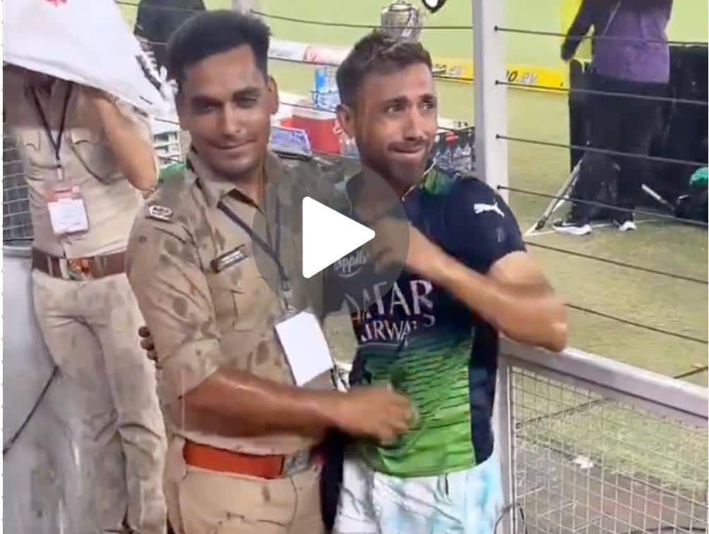 [Watch] Heartbroken RCB Fan Comforted By Policeman After Loss To KKR